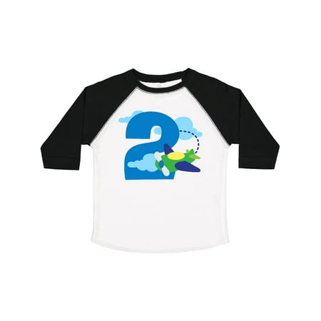 

Inktastic 2nd Birthday Airplane Pilot Gift Toddler Boy Girl T-Shirt