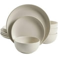 thumbnail image 1 of Gibson Home Rockaway Ensemble de Vaisselle en Grès Rond, Service pour 4 (12 Pcs), Crème, 1 of 4