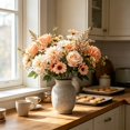 thumbnail image 3 of Artificial Flowers Like Real Artificial Bouquet, Mixed Silk Artificials Roses Bouquet with Daisy Chrysanthemum White Flowers for Centerpiece Table Wedding Party, Available in 7 colors, 3 of 7