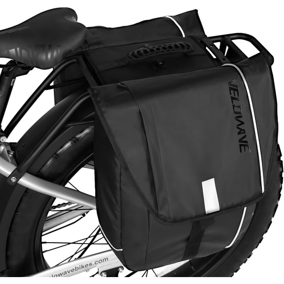 VELOWAVE 30L Bike Rack Pannier Bag Waterproof Bicycle Rear Seat Panniers Pack Commuting Bag