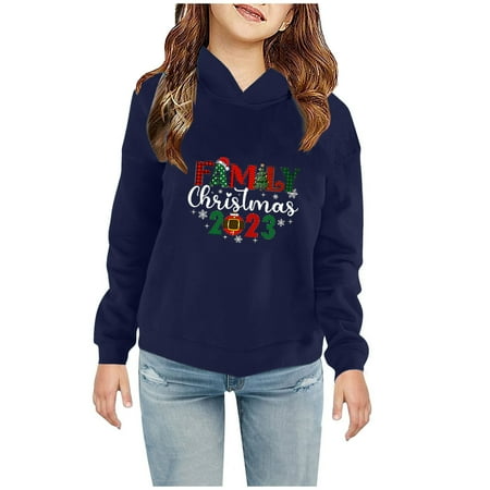 

Kcavykas Baby Unisex Christmas Fleece Sweatshirt Hooded Toddler Sweatshirt Baby Hoodie Pullover Top Fall Winter Clothes