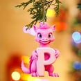 thumbnail image 3 of JilgTeok Christmas Tree Decorations 26 English Letter Dinosaur Pendant for Adults Kids Christmas Ornaments Cute Animal Baby Christmas Acrylic Ornament Hanging Ornament Car Holiday Ornament(3.14in), 3 of 3