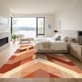 thumbnail image 3 of ODIKA 4'x6' Machine Washable Non-Slip Area Rug, Geometric Burnt Orange High Traffic Rug, Orange, 1096283, 3 of 7
