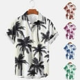 thumbnail image 4 of CaiJunJia George Men's Hawaiian Wrinkle Free Short Sleeve Button Down Tropical Floral Beach Vacation Shirt, 4 of 4
