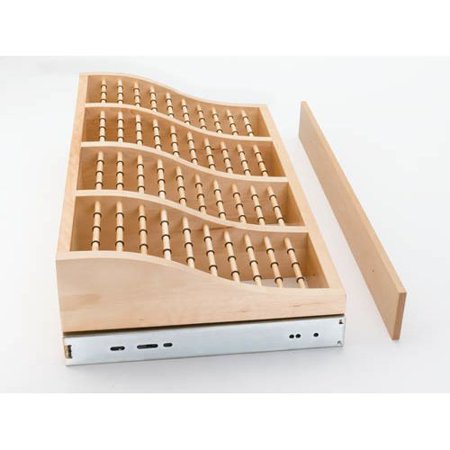 Rev-A-Shelf CWTR-2414-1 24" Classic Wood Pull Out Tie Rack