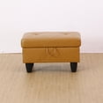 thumbnail image 4 of JESTOP Leather Storage Ottoman, Ottoman with Storage, Rectangle 28.5" Foot Rest Ottomans Stool for Living Room Bedroom, 4 of 7