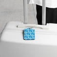 thumbnail image 5 of Square 2Pack PU Leather Frozen Ice Cubes Blue Art Cruise Luggage Tag with Privacy Cover and Stainless Steel Ring - Suitable for Travel Handbags Backpacks Luggage Tags, 5 of 6