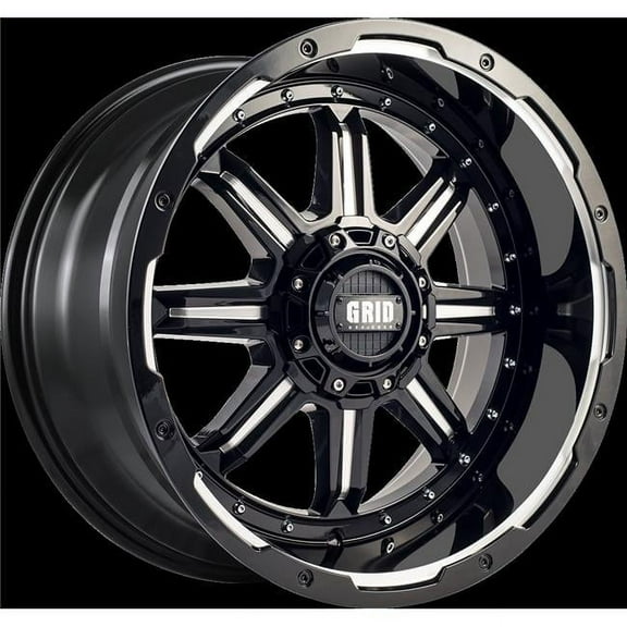 Grid Wheels 118955M11 18 x 9 in. GD10 Wheel with Milled Lip, Gloss Black