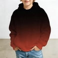 thumbnail image 4 of Bysome Boys Hoodies Gradient Long Sleeve Hooded Shirts Autumn Warm Boys Sweatshirts Size 4-5 Years Red, 4 of 4