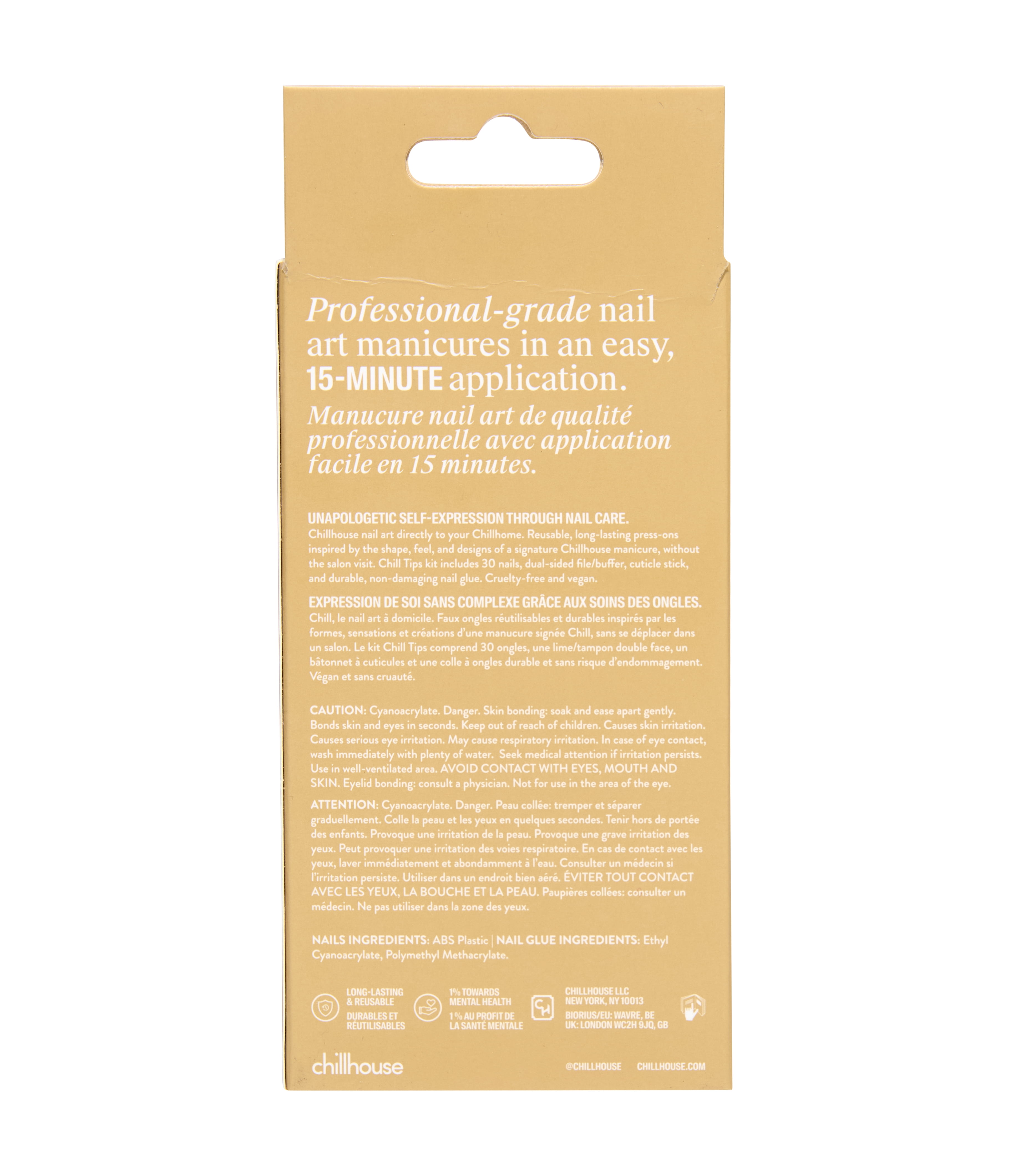 Chillhouse - Ongles à coller - Ovales - I'm Worth It - 30 ongles