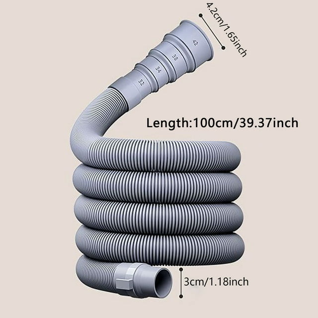 JJKBVCLO Washing Machine Drain Hose Extension Flexible Durable Plumbing Fittings For Laundry Washer Dryer Connector Replacement Universal Fit