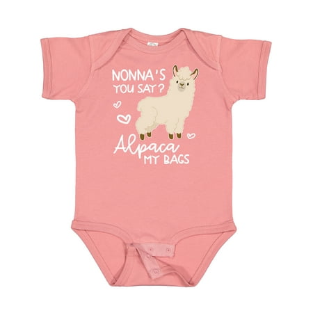 

Inktastic Nonna s You Say Alpaca My Bags Gift Baby Boy or Baby Girl Bodysuit