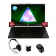 thumbnail image 1 of Laptop HP 14 AMD A4-9125 64Gb eMMC 4GB Ram más Audifonos, Mouse y Mini Bocina Urbano To Go - Dorado, 1 of 4