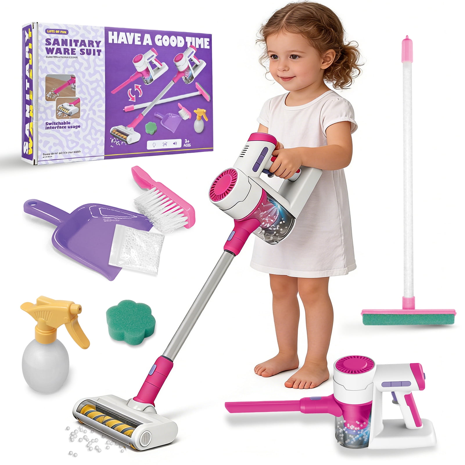 おもちゃ spark Spark Create Imagine Kids Toy Vacuum Cleaner Set with Attachments