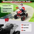 thumbnail image 6 of Joyracer 4WD 24V 2-Seater Kids Ride on Toy, 4×200W Motors, 9AH Battery Powered Electric 4-Wheeler ATV w/ Kneepads, Music, Red, 6 of 11