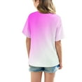 thumbnail image 3 of Jalioing Short Sleeve T Shirt for Girls Crew Neck Short Sleeve Casual Loose Shirts Gradient Summer Basic Tops, 3 of 6