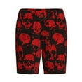thumbnail image 6 of Daiia Red Skulls Mens Woven Stretch Pajama Short,Short Pajama Pants-X-Large, 6 of 7