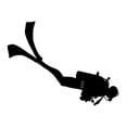 thumbnail image 2 of Scuba Divers Wall Decal by Wallmonkeys Peel and Stick Graphic (36 in W x 28 in H) WM222973, 2 of 4