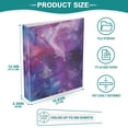 thumbnail image 5 of Glittering Purple Galaxy Hardcover 3 Ring Binder 1.5 inch Round Rings with Interior Pockets Binders Organizer Office School 2 Pack, 5 of 9