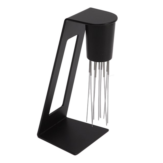Coffee Needle Distributor, 0.4mm Detachable Black Lightweight Coffee Needle Stirrer Rustproof for Coffee Shop