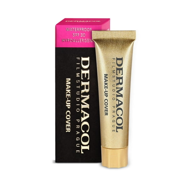 Base Dermacol Mini de cobertura total, 13 ml, SPF30, impermeable