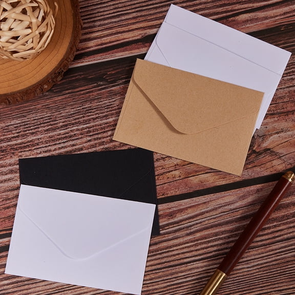 Kraft Paper Envelopes with Slot, 10.5*7, Plain Minimalist for Greeting Cards, Invitations, or Membership Cards