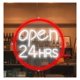 thumbnail image 1 of Letrero De Neón LED "Abierto Las 24 Horas" Para Pared, Ideal Para Decorar Negocios, Cafeterías, Bares, Restaurantes, Tiendas O Escaparates 43cm, 1 of 2