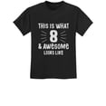 thumbnail image 1 of Tstars Boys Unisex 8th Birthday Gift Birthday Gift for 8 Year Old This Is What 8 and Awesome Looks Like Birthday Shirts for Boy Graphic Tee Birthday Party B Day Youth Kids T Shirt, 1 of 6