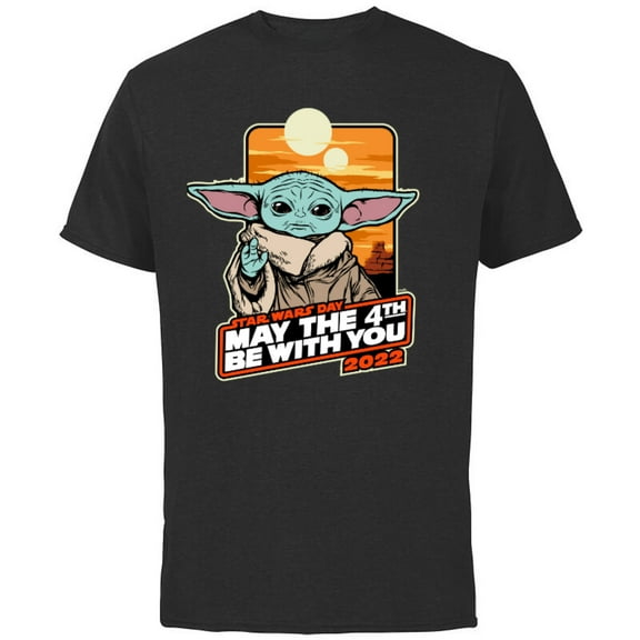 Star Wars Grogu May The 4th Be With You 2022 - Short Sleeve Cotton T-Shirt for Adults - Customized-White