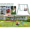 thumbnail image 5 of CYFIE Kids Swing Set for Outdoor Backyard Playset with Saucer, Metal Swing Set, 5 of 11