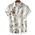 thumbnail image 3 of Camisas con gráficos de plumas de pájaro para hombres, ropa con estampado 3D, camisas hawaianas de playa, blusas Y2K de manga corta, ropa vintage, blusa con solapa, 3 of 5