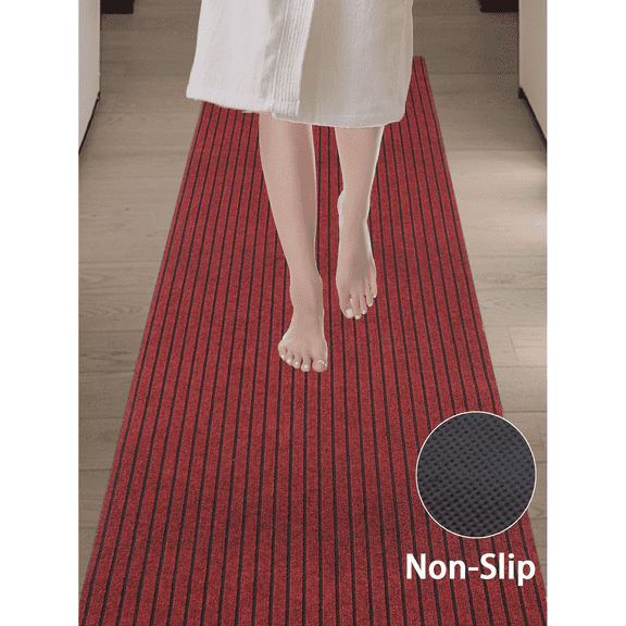 OVYEOFR 3 x 10ft Runner Rug, Non-Slip Commercial Floor Mat with Rubber Backing, Custom Size Carpet for Hallway Kitchen Entryway Laundry