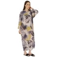 thumbnail image 2 of Moomaya Printed Maxi Shirt Dress For WoMen's&nbsp;Roll&nbsp;Up Sleeves Summer Casual Sheer Sexy Beach Dress, 2 of 7