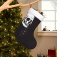 thumbnail image 2 of Cauagu Gothic Skull Drape for Christmas Stockings,1-Pack Large Xmas Stocking Holiday and Farmhouse Stocking Fit for Christmas Holiday Party Decoration(17.7*11 Inch), 2 of 7