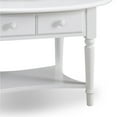 thumbnail image 6 of Leick Home 20044-WT Coastal One Drawer Oval Coffee Table with Shelf, Orchid White, 6 of 12