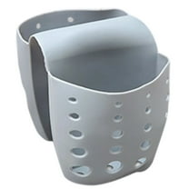 Silicone Sponge Holder for Sink - Flexible Saddle Soap & Sponge Organizer with Drain Holes, Non- Faucet Mount Kitchen Accessory for Double Sinks