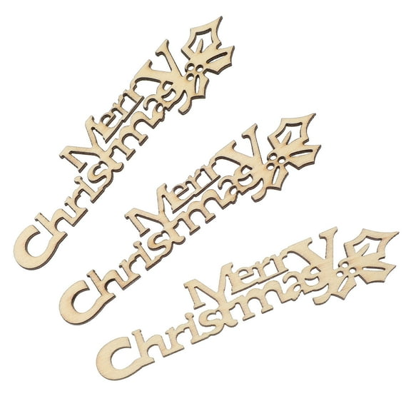 Uonlytech 20Pcs Craft Supplies Merry Christmas Wood Cutouts for Decorative Projects