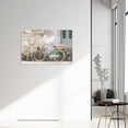 thumbnail image 4 of ZHONGYUTONG Bicycle Canvas Wall Art Farmhouse Bike Picture Teal Bike Blooming Flower Painting for Farm Living Room Decor Framed (12.00" x 18.00"), 4 of 5