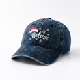 thumbnail image 4 of Baseball Caps For Unisex Vintage Washed Soft Crown Christmas Hat Believe Snowflake Santa Embroidery Sun Shading Headwear, 4 of 6