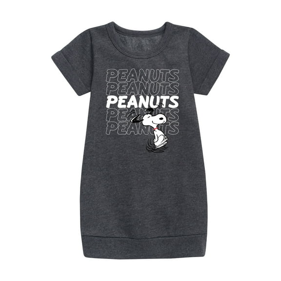 Peanuts - Snoopy Repeat - Toddler & Youth Girls Fleece Dress