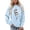 Light Blue, variant on Halloween Sweatshirt for Women Versatile Women's Sweatshirt for Comfort and Effortless Style Soft Knit Pullover Top for Casual Wear Light Blue S