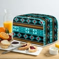 thumbnail image 4 of Yuyamidu Aztec Western Geometric Toaster Cover 4 Slice Wide Slot Bread Maker Cover Stain Resistant Kitchen Small Appliance Cover with Handle Anti Fingerprint Protector, 4 of 7