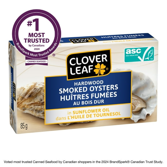 Clover Leaf Hardwood Smoked Oysters, 85 g