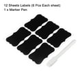 thumbnail image 3 of Unique Bargains 1.7x2.7 Inch Refrigerator Food Storage Sticker with Marker Pen Chalkboard Labels, Black 72 Pack, 3 of 5