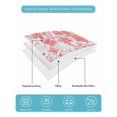 thumbnail image 5 of Red Pink Flowers Twin Size Down Alternative Comforter, Lightweight Comforter Quilt Bedding Set with Pillow Shams Watercolor Summer Botanical Floral All Seasons Bed Comforter Duvet Insert 68"x86", 5 of 7