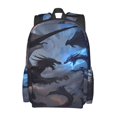 thumbnail image 2 of Disketp Black And Blue Lightning Dragon for Large Capacity Lightweight Student Backpack,Travel backpack,Perfect for School, Travel, and Work, Comfortable and Stylish, 2 of 8