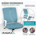 thumbnail image 4 of Silla Ergonómica de Escritorio Magma Life con Respaldo de Malla Transpirable Azul, 4 of 7