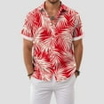 thumbnail image 2 of Mens Hawaiian Shirt Short Sleeve Button Down Shirts Tropical Floral Summer Beach Shirts,S-3XL, 2 of 7