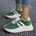 thumbnail image 2 of Sewkxo Women Retro Sneakers Fashion Classic Gum Sole Tennis Skate Shoes Casual Trendy Walking Trainer Anti Slip Flat Low-Top Footwear,Green 41, 2 of 4