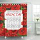 thumbnail image 1 of Cortina de Ducha ABPHQTO Día de Anzac 160x180 cm Amapola, 1 of 1
